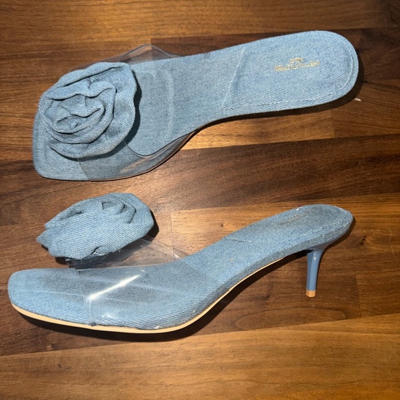 PrettyLittleThing denim kitten heels - Picture 2 of 3